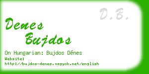 denes bujdos business card